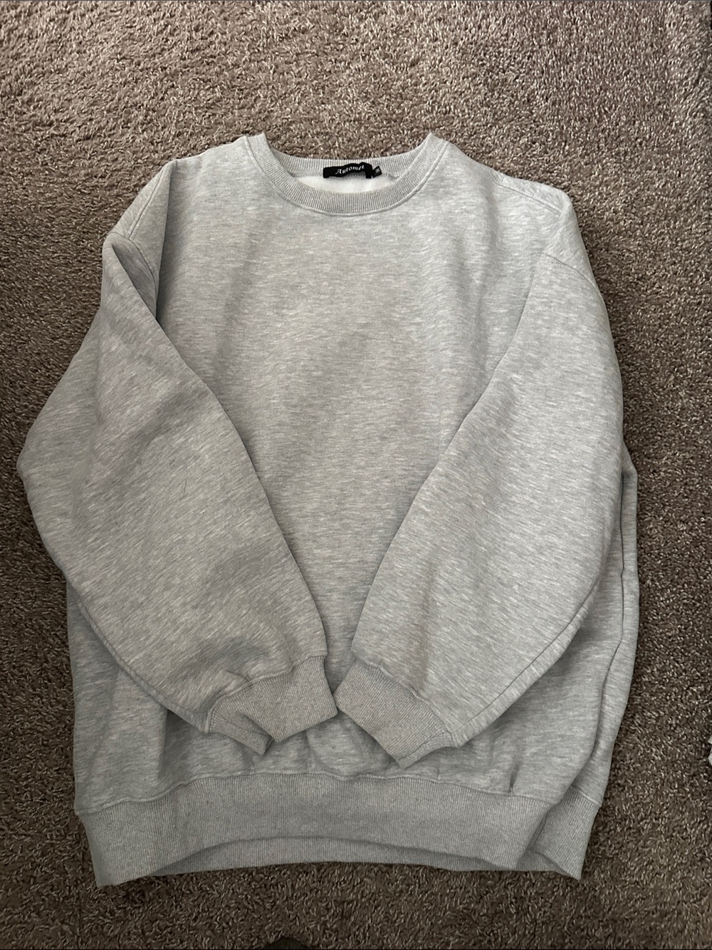Crewneck Oversized Sweatshirt - Light Gray